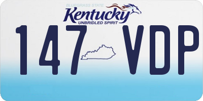 KY license plate 147VDP