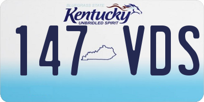 KY license plate 147VDS