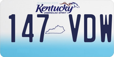 KY license plate 147VDW