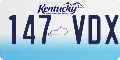 KY license plate 147VDX