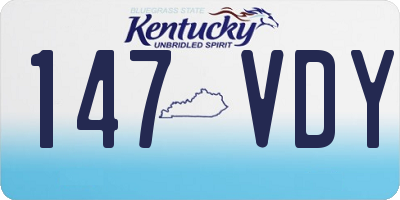 KY license plate 147VDY