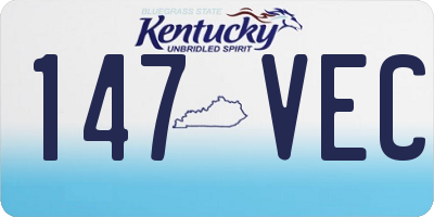 KY license plate 147VEC