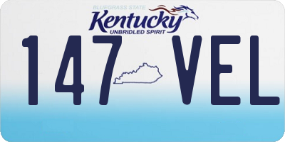 KY license plate 147VEL