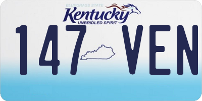 KY license plate 147VEN