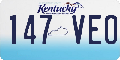KY license plate 147VEO
