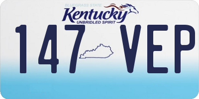 KY license plate 147VEP