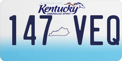 KY license plate 147VEQ