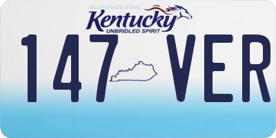 KY license plate 147VER