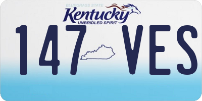 KY license plate 147VES
