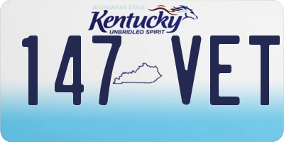 KY license plate 147VET