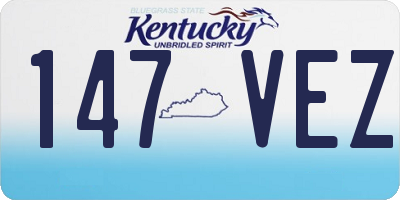 KY license plate 147VEZ