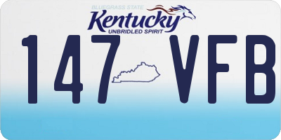 KY license plate 147VFB
