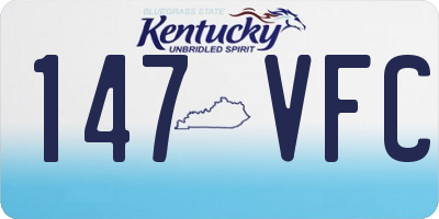 KY license plate 147VFC