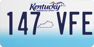 KY license plate 147VFE