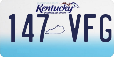 KY license plate 147VFG