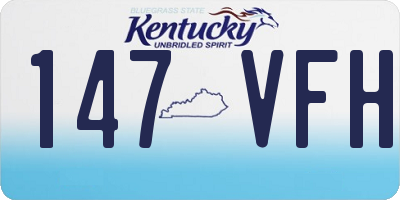 KY license plate 147VFH