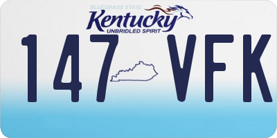 KY license plate 147VFK