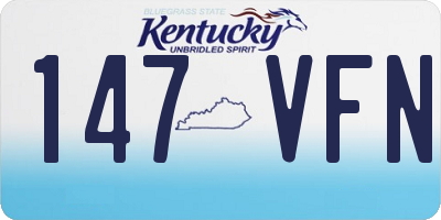 KY license plate 147VFN