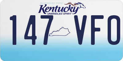 KY license plate 147VFO