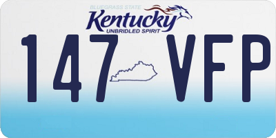 KY license plate 147VFP