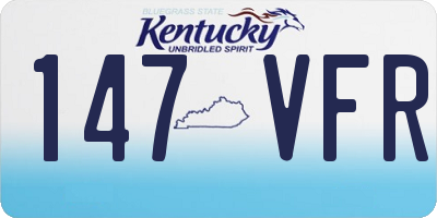KY license plate 147VFR