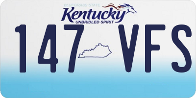KY license plate 147VFS