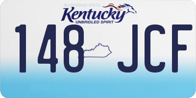 KY license plate 148JCF