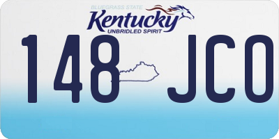 KY license plate 148JCO