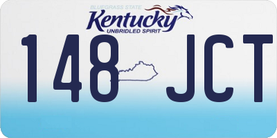 KY license plate 148JCT