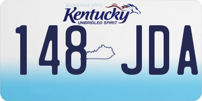 KY license plate 148JDA