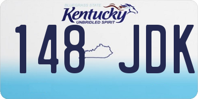 KY license plate 148JDK