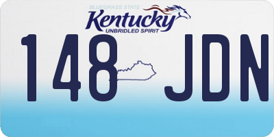 KY license plate 148JDN