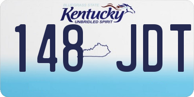KY license plate 148JDT