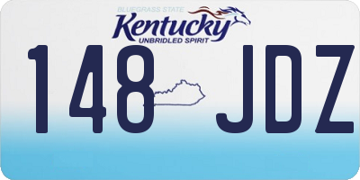 KY license plate 148JDZ
