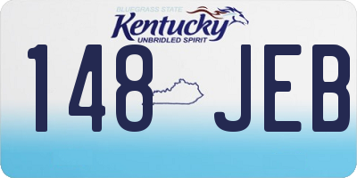 KY license plate 148JEB