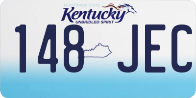 KY license plate 148JEC