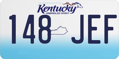 KY license plate 148JEF