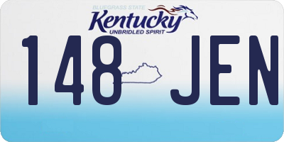 KY license plate 148JEN