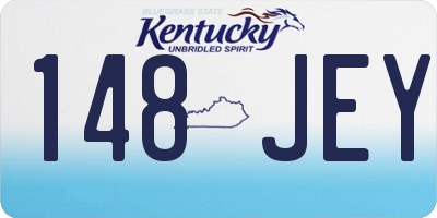 KY license plate 148JEY