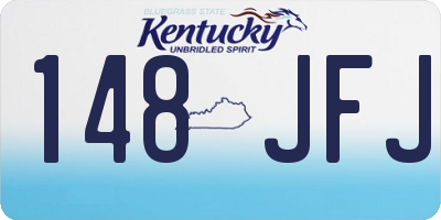 KY license plate 148JFJ