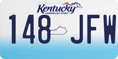 KY license plate 148JFW