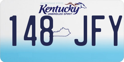 KY license plate 148JFY