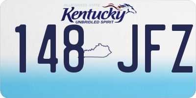 KY license plate 148JFZ