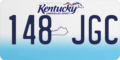 KY license plate 148JGC