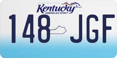 KY license plate 148JGF