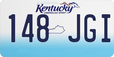 KY license plate 148JGI