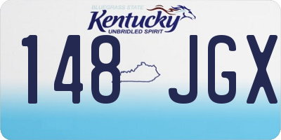 KY license plate 148JGX