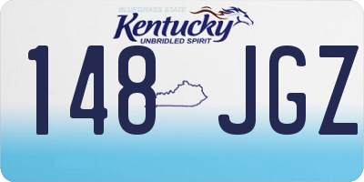 KY license plate 148JGZ