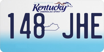 KY license plate 148JHE