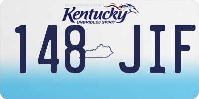 KY license plate 148JIF
